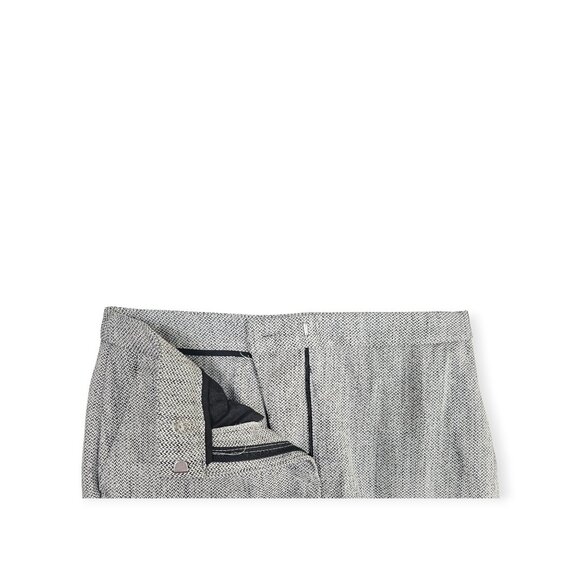 🛍️ H&M Charcoal Gray Herringbone Slim Trousers - Women's 6 - Picture 8 of 11